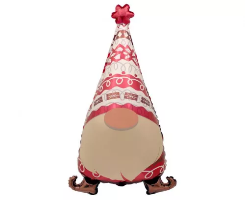Karácsonyi Gnome fólia lufi 91 cm