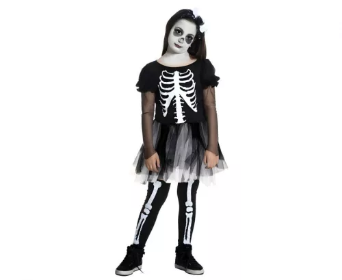 Csontváz Girl jelmez 110/120 cm