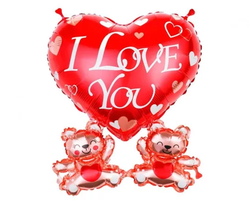Szerelem Teddy Bears fólia lufi 48 cm