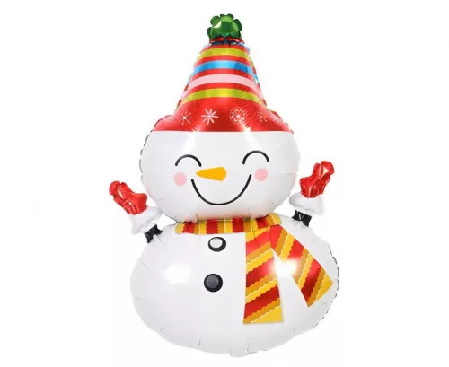 Hóember Happy fólia lufi 81 cm
