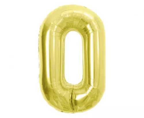 Arany 0-ás Light Gold szám fólia lufi 85 cm