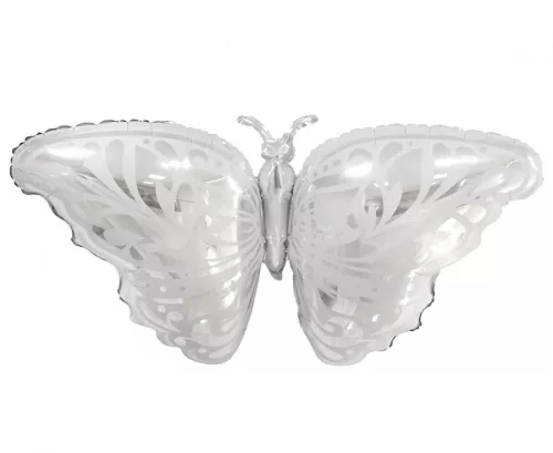 Pillangó Silver fólia lufi 87 cm