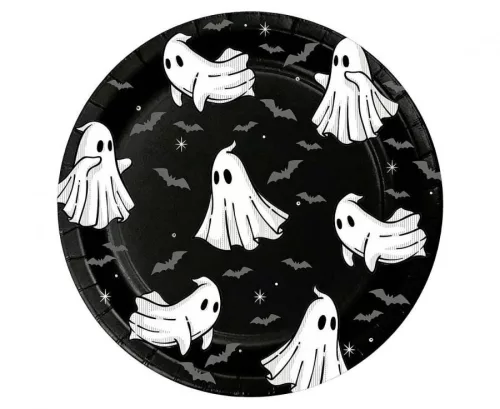 Halloween Ghost papírtányér 6 db-os 18 cm