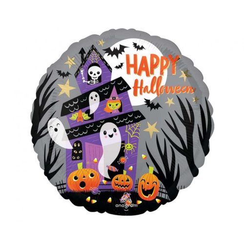 Happy Halloween Haunted House fólia lufi 46 cm