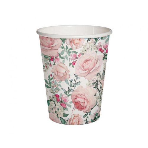 Rózsa Gorgeous Roses papír pohár 6 db-os 250 ml