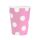 Rózsaszín Pink Polka Dots papír pohár 6 db-os 270 ml