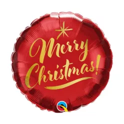 Karácsonyi Merry Christmas Red fólia lufi 46 cm