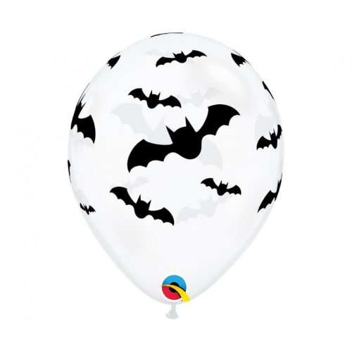 Halloween Bats, Denevér léggömb, lufi 6 db-os 11 inch (28 cm)