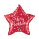 Merry Christmas Red Star, Karácsonyi fólia lufi 51 cm