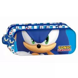 Sonic a sündisznó Modern 2 rekeszes tolltartó 23 cm