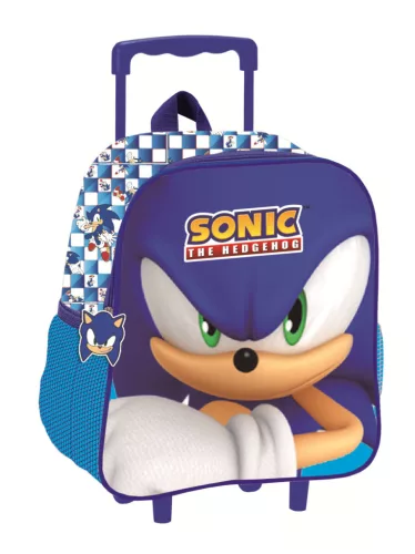Sonic a sündisznó Modern gurulós ovis 3D hátizsák, táska 32 cm