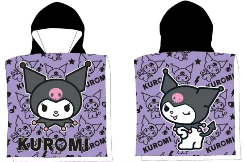 Hello Kitty Kuromi Chaos strand törölköző poncsó 50x100 cm (Fast Dry)