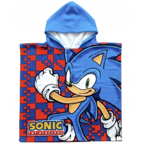 Sonic a sündisznó Velocity Mode strand törölköző poncsó 50x100 cm (Fast Dry)