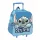 Disney Lilo és Stitch, A csillagkutya Smile gurulós ovis 3D hátizsák, táska 32 cm