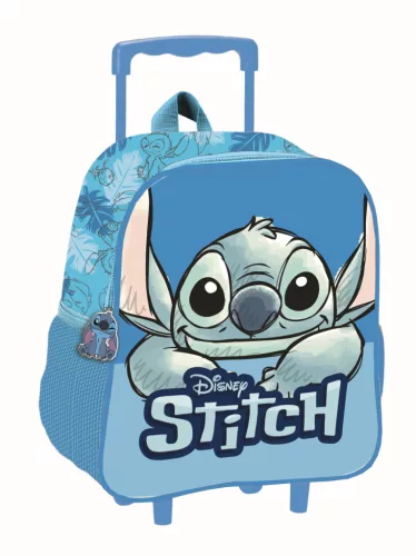 Disney Lilo és Stitch, A csillagkutya Smile gurulós ovis 3D hátizsák, táska 32 cm