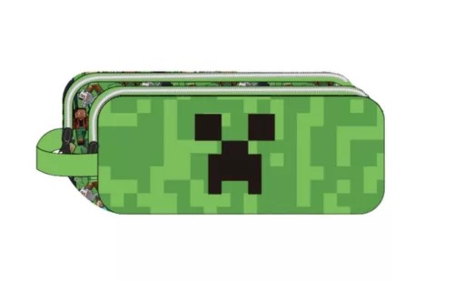 Minecraft Face 2 rekeszes tolltartó 23 cm