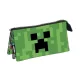 Minecraft Face 3 rekeszes tolltartó 22 cm
