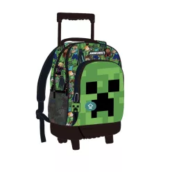 Minecraft Face prémium gurulós iskolatáska, táska 44 cm