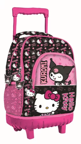 Hello Kitty & Kuromi prémium gurulós iskolatáska, táska 44 cm