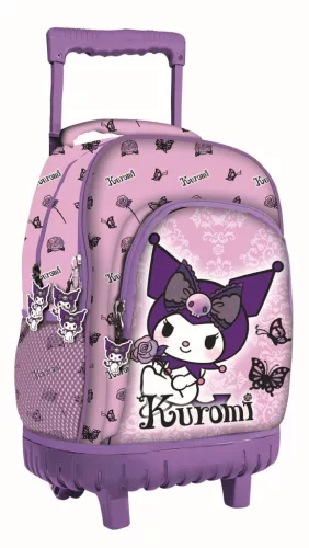 Hello Kitty Kuromi Purple prémium gurulós iskolatáska, táska 44 cm