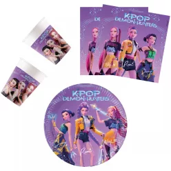   K-pop Démonvadászok Honmoon party szett 36 db-os 23 cm-es tányérral