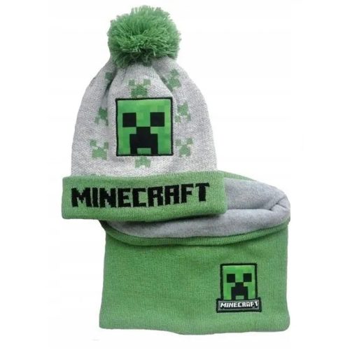 Minecraft gyerek sapka + snood szett 52 cm