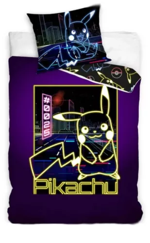Pokémon Neon ágyneműhuzat 140×200cm, 70×90 cm