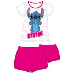   Disney Lilo és Stitch pamut nyári együttes lányoknak - póló-rövidnadrág szett - pink 12 év/152 cm