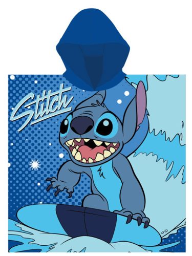 Disney Lilo és Stitch, A csillagkutya Blue strand törölköző poncsó 55x110 cm (Fast Dry)