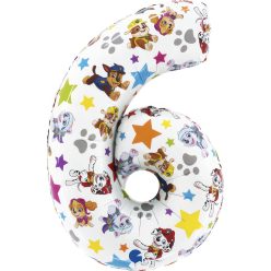Mancs Őrjárat Star 6-os szám fólia lufi 66 cm
