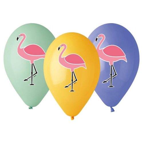 Flamingo, Flamingó léggömb, lufi 5 db-os 13 inch (33 cm)