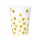 Pöttyös Gold Dots White papír pohár 6 db-os 270 ml