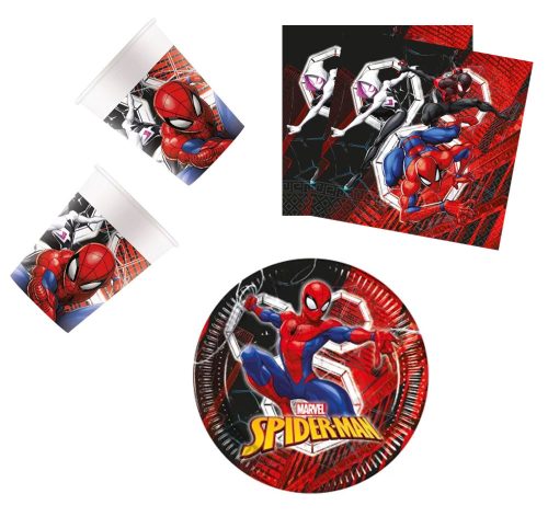 Pókember World of Webs party szett 36 db-os 23 cm-es tányérral