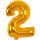 Arany Gold mini 2-es szám fólia lufi 32 cm