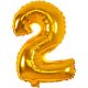 Arany Gold mini 2-es szám fólia lufi 32 cm