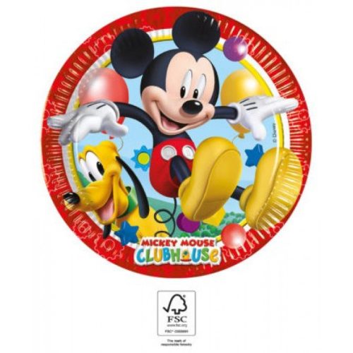 Disney Playful Mickey papírtányér 8 db-os 19,5 cm FSC