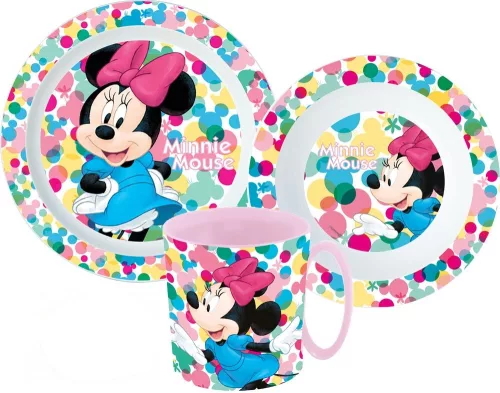 Disney Minnie étkészlet, micro műanyag szett
