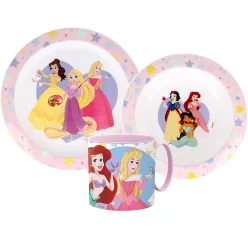   Disney Hercegnők True étkészlet, micro műanyag szett bögrével 265 ml