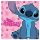 Disney Lilo és Stitch, A csillagkutya Pink Hibiscus kéztörlő, arctörlő, törölköző 30x30cm