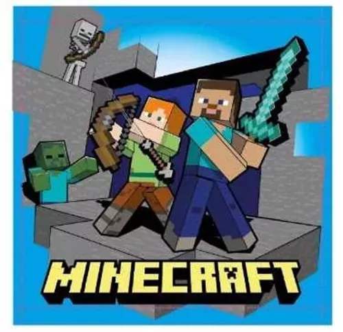 Minecraft Hero kéztörlő, arctörlő, törölköző 30x30cm