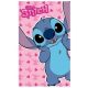 Disney Lilo és Stitch, a csillagkutya Pink kéztörlő, arctörlő, törölköző 30x50cm