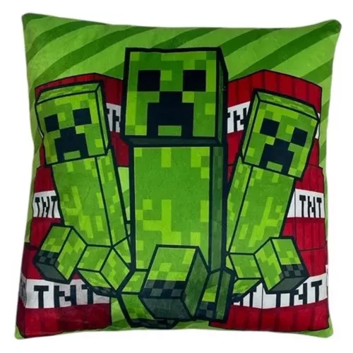 Minecraft Creeper párna, díszpárna 38x38 cm