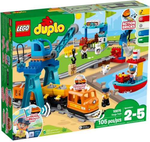 LEGO® DUPLO 10875 Tehervonat | 105 db építőkocka