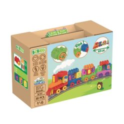   BiOBUDDi BB-0241 - készségfejlesztő bio építőjáték - Számvonat