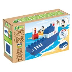   BiOBUDDi BB-0250 - készségfejlesztő bio építőjáték - Rendőrhajó