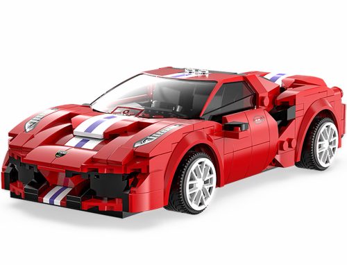 CaDA® C51072W - Ferrari 488 Pista távirányítós sportkocsi - lego-kompatibilis építőjáték - 306 db építőkocka