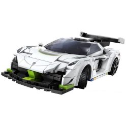   CaDA® C51083W - Koenigsegg Jesko távirányítós sportkocsi - lego-kompatibilis építőjáték - 322 db építőkocka