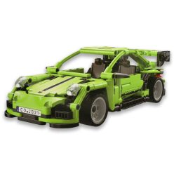   CaDA® C52024W - Porsche 911 GT3 RS hátrahúzós sportkocsi - lego-kompatibilis építőjáték - 387 db építőkocka