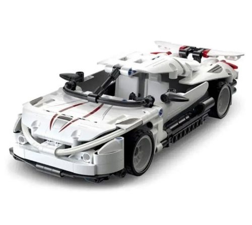 CaDA® C52026W - Apocalypse hátrahúzós fehér sportkocsi - lego-kompatibilis építőjáték - 368 db építőkocka