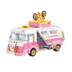   QMAN® 33019 Keeppley - Lego-kompatibilis építőjáték lányoknak - 333 db építőkocka - Shiny Jelly fagyiskocsi